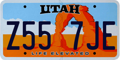 UT license plate Z557JE