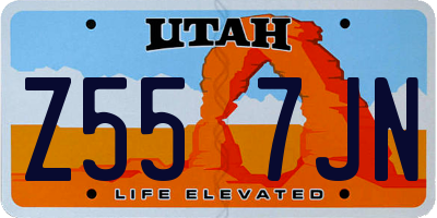 UT license plate Z557JN