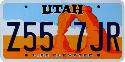 UT license plate Z557JR