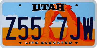 UT license plate Z557JW