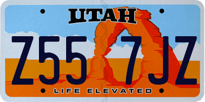 UT license plate Z557JZ