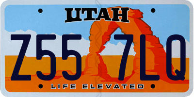 UT license plate Z557LQ
