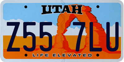 UT license plate Z557LU
