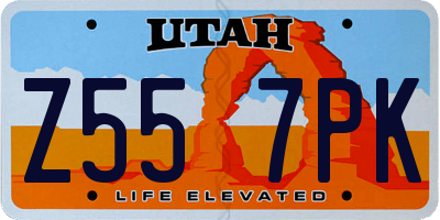 UT license plate Z557PK