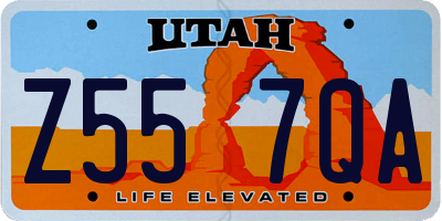 UT license plate Z557QA