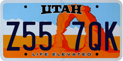 UT license plate Z557QK
