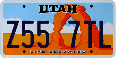 UT license plate Z557TL