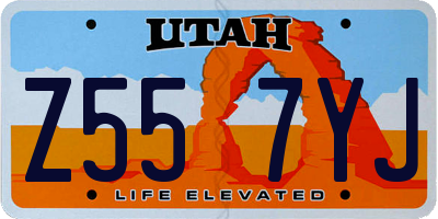 UT license plate Z557YJ