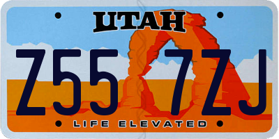 UT license plate Z557ZJ