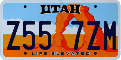 UT license plate Z557ZM