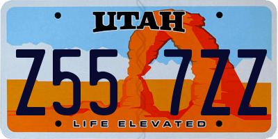 UT license plate Z557ZZ