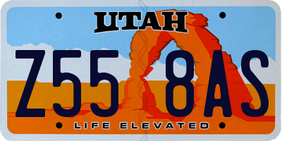 UT license plate Z558AS