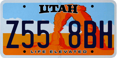 UT license plate Z558BH