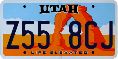 UT license plate Z558CJ