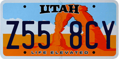 UT license plate Z558CY