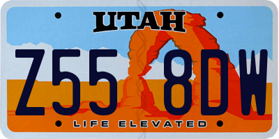 UT license plate Z558DW