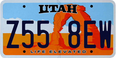 UT license plate Z558EW