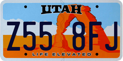 UT license plate Z558FJ