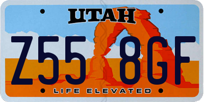 UT license plate Z558GF