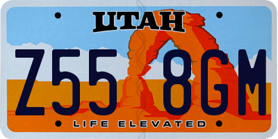 UT license plate Z558GM