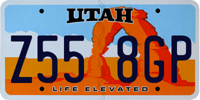 UT license plate Z558GP