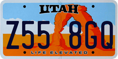 UT license plate Z558GQ