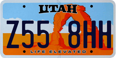 UT license plate Z558HH