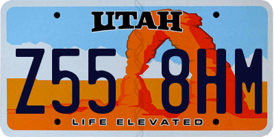 UT license plate Z558HM