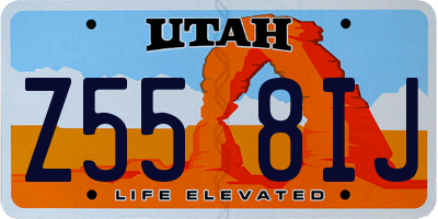 UT license plate Z558IJ