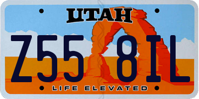 UT license plate Z558IL