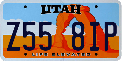 UT license plate Z558IP