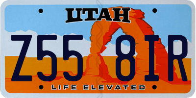 UT license plate Z558IR