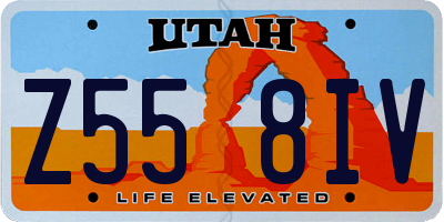UT license plate Z558IV