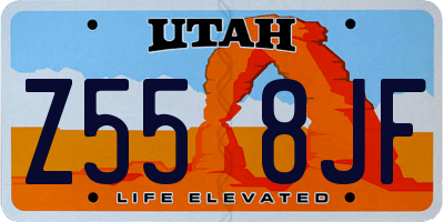 UT license plate Z558JF