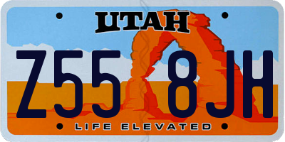 UT license plate Z558JH