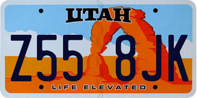 UT license plate Z558JK