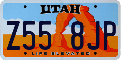 UT license plate Z558JP