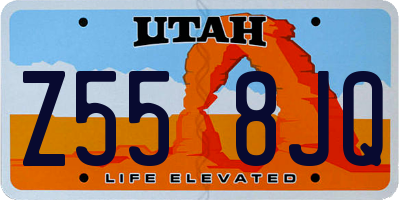 UT license plate Z558JQ
