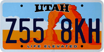 UT license plate Z558KH