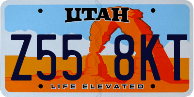 UT license plate Z558KT