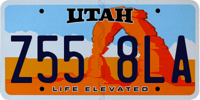 UT license plate Z558LA