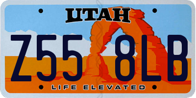 UT license plate Z558LB
