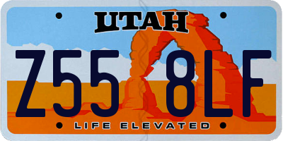 UT license plate Z558LF