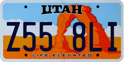UT license plate Z558LI