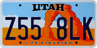 UT license plate Z558LK