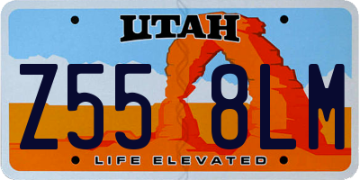 UT license plate Z558LM
