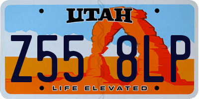 UT license plate Z558LP