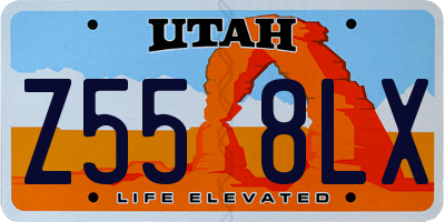 UT license plate Z558LX