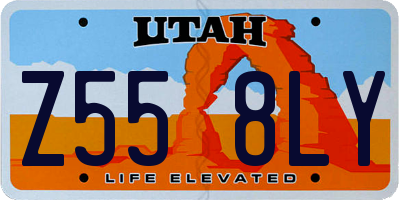 UT license plate Z558LY