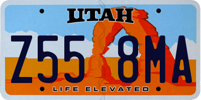 UT license plate Z558MA